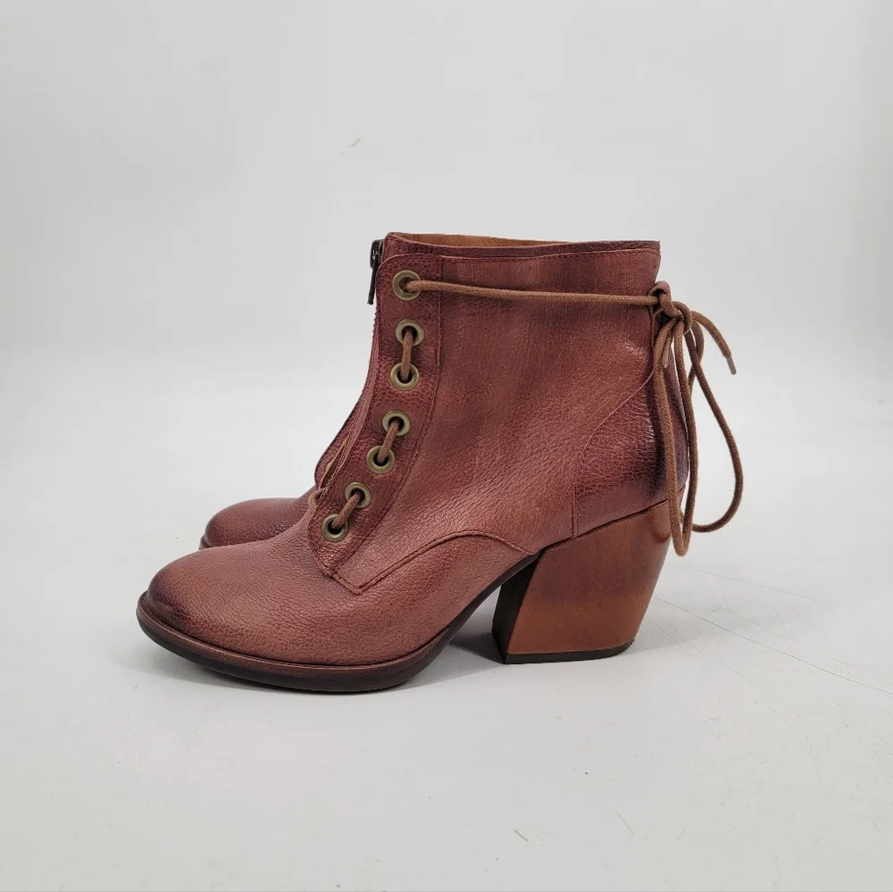 Kork Ease Kalpana Granny Lace Up Leather Boots Size 8 Brown Acadmia Romantic - Picture 16 of 16